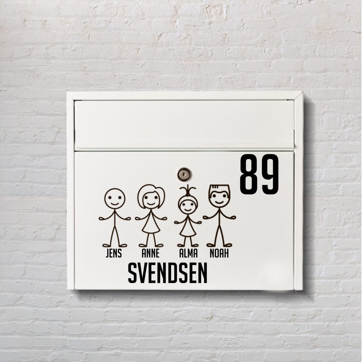 Postkasse stickers med familien - Pretty labels - Postkasse stickers og ...