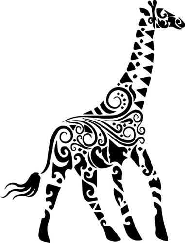 Giraf madkasse sticker