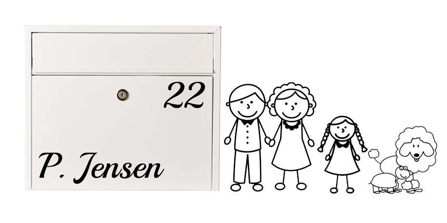 Labels til organisering og postkasse stickers. Prettylabels.dk